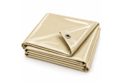 Bâche PVC 4x4 m LAC 650 TEX beige 7458 RAL 1015