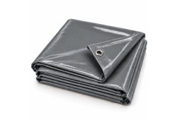 Bâche PVC 4x4 m LAC 650 TEX grise 7379