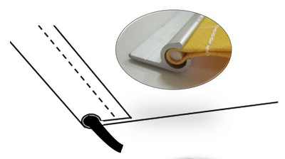 fixation d'un brise vue sur mesure par profil aluminium