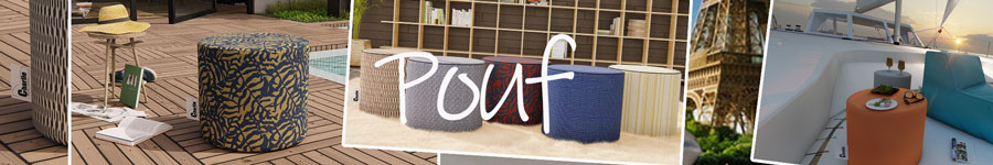 pouf extérieur en tissu sunbrella fabriqué en france