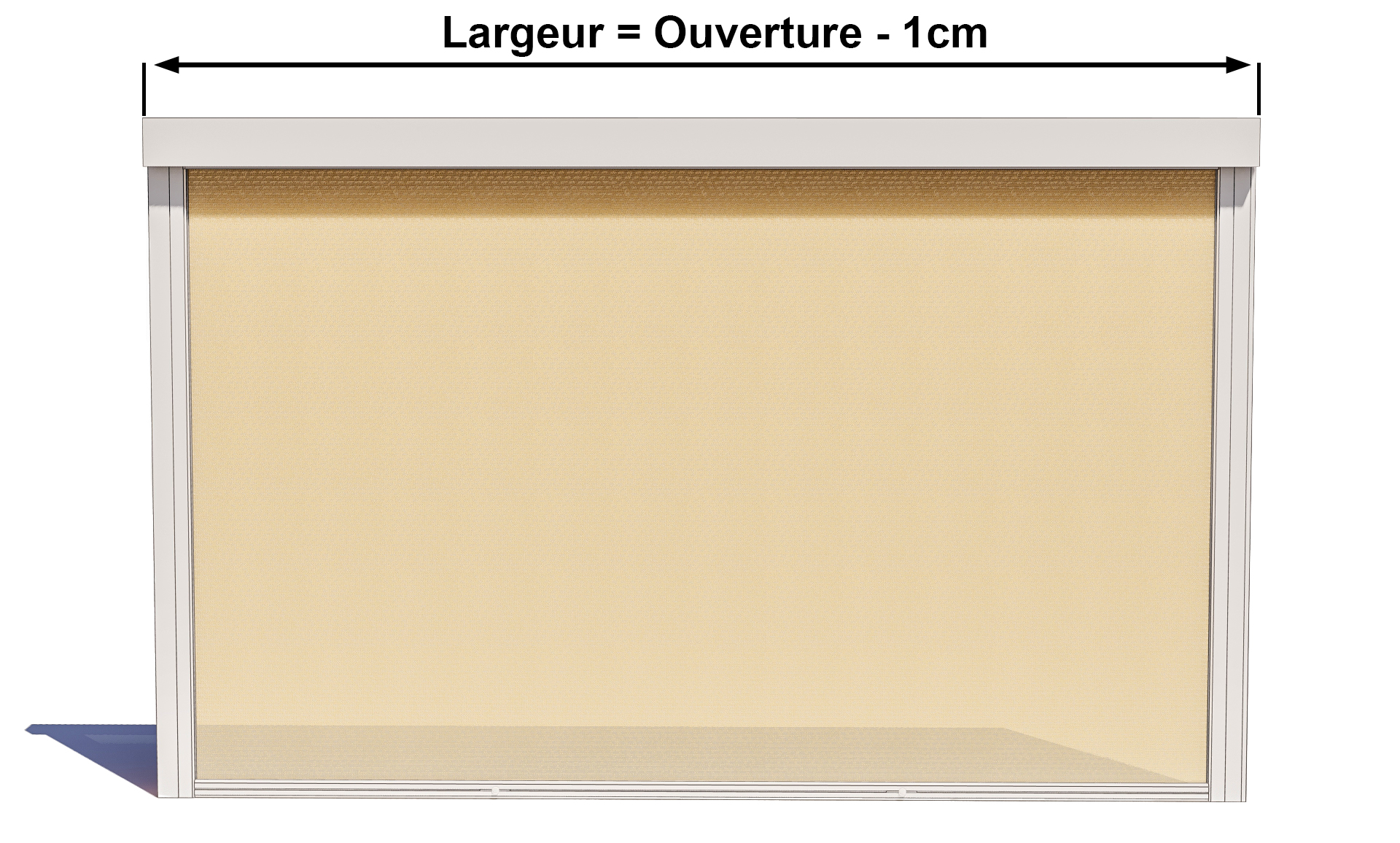 largeur store zip en embrasure