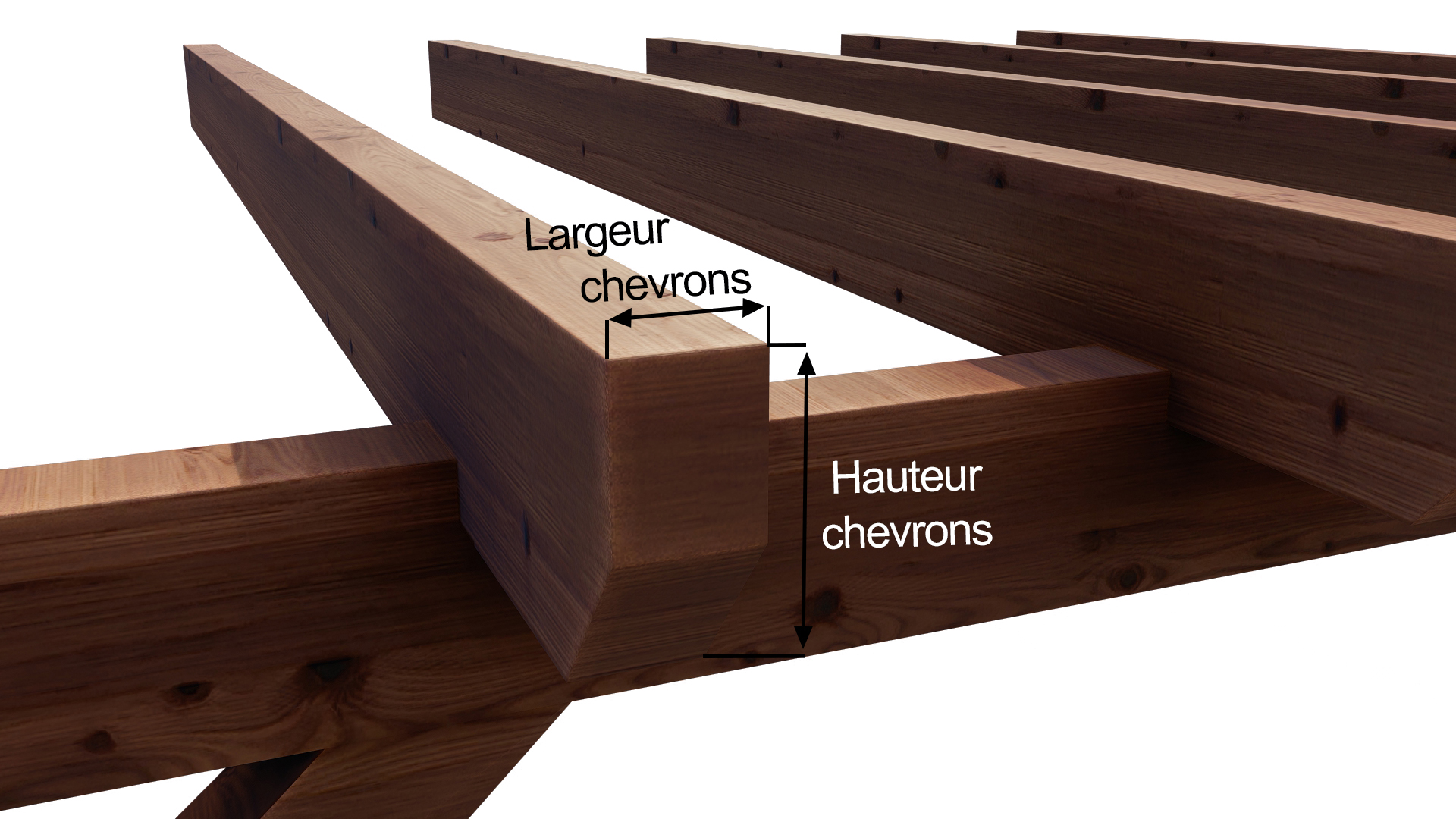 Dimensions des chevrons d'une pergola bois