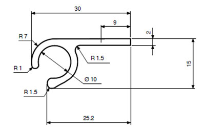 Dimension du profilé aluminium