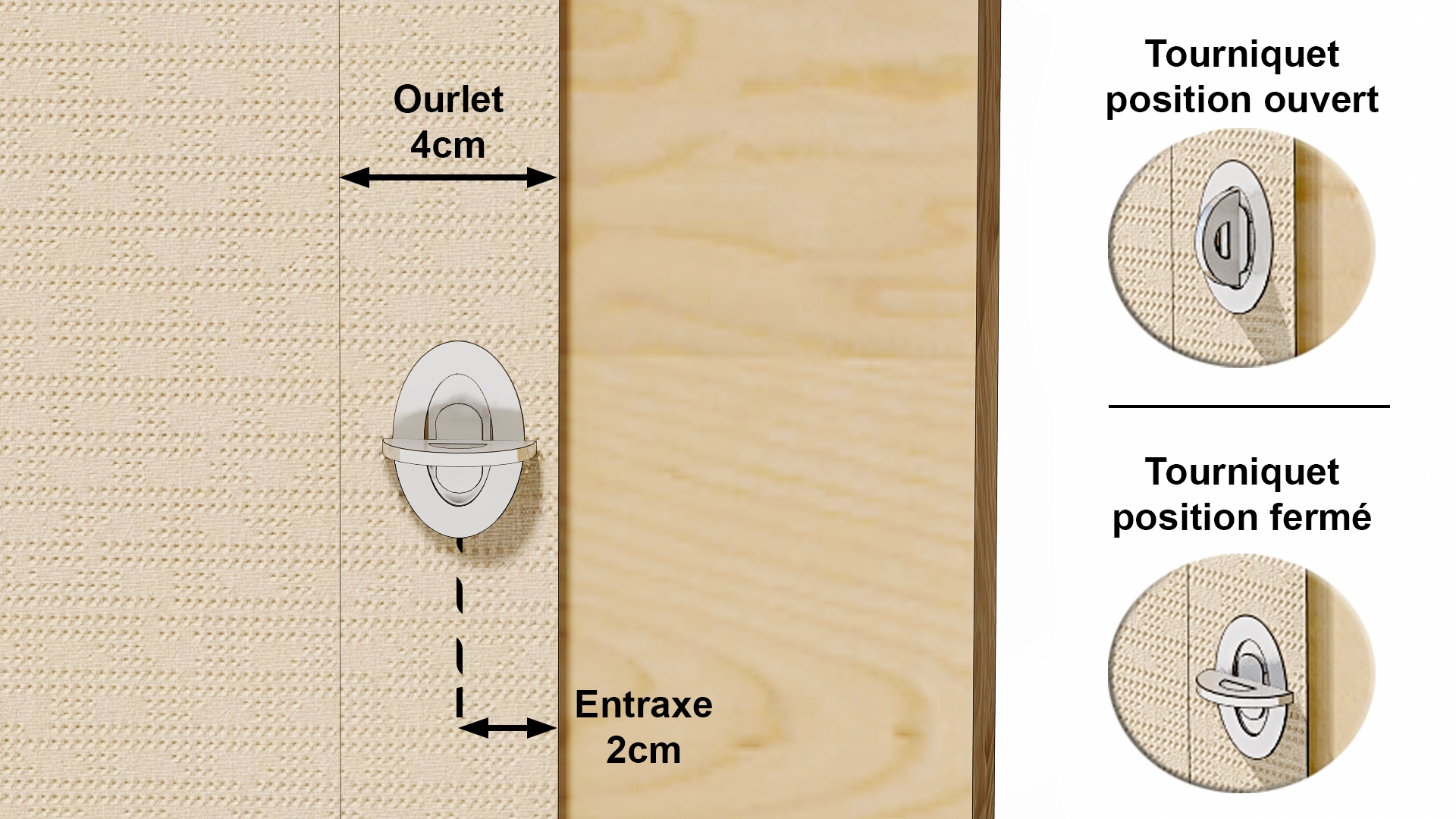 fixation d'un brise vue sur mesure par tourniquet titan