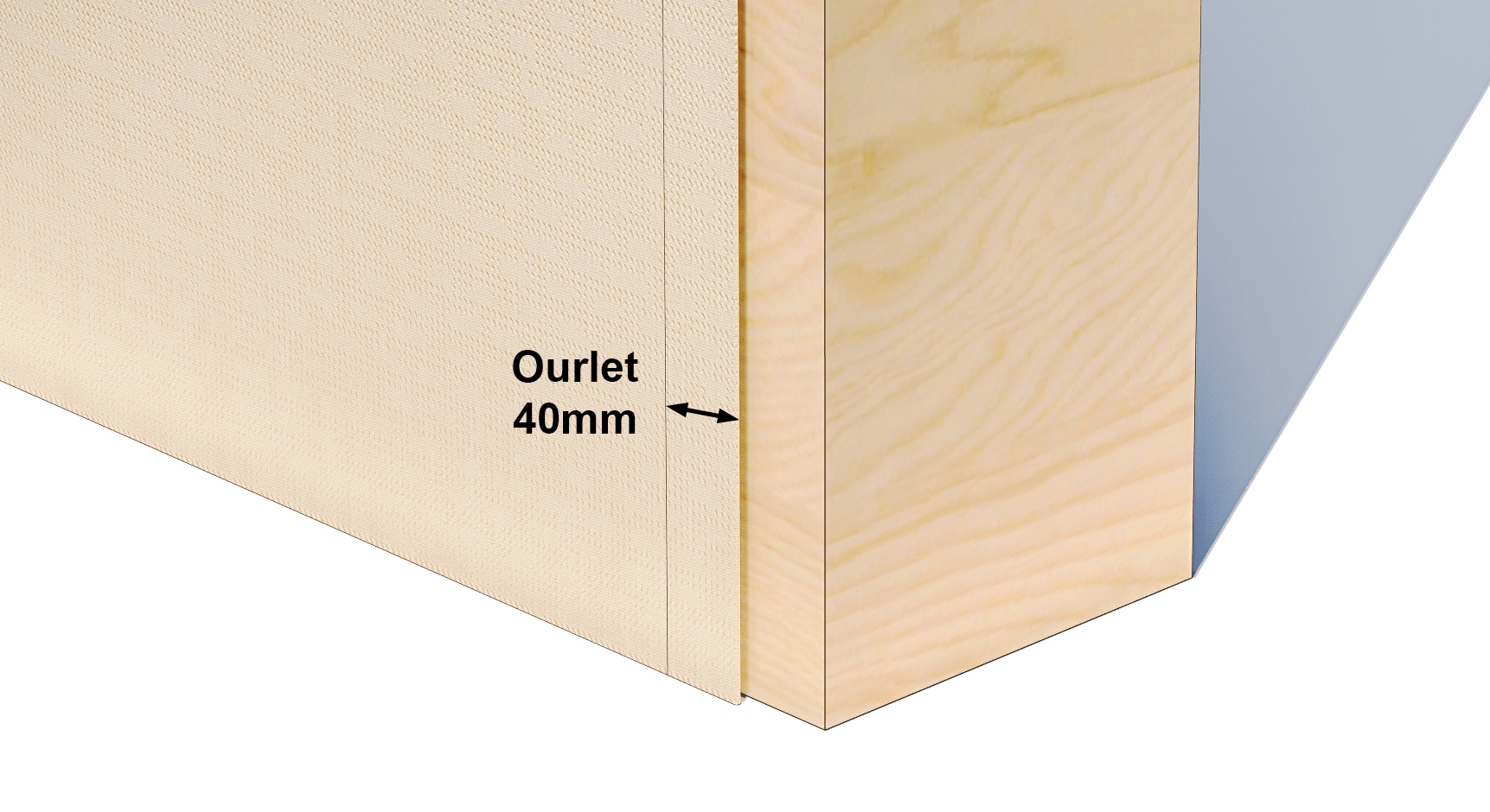 ourlet de renfort sur une bâche sur mesure pour fermeture de terrasse