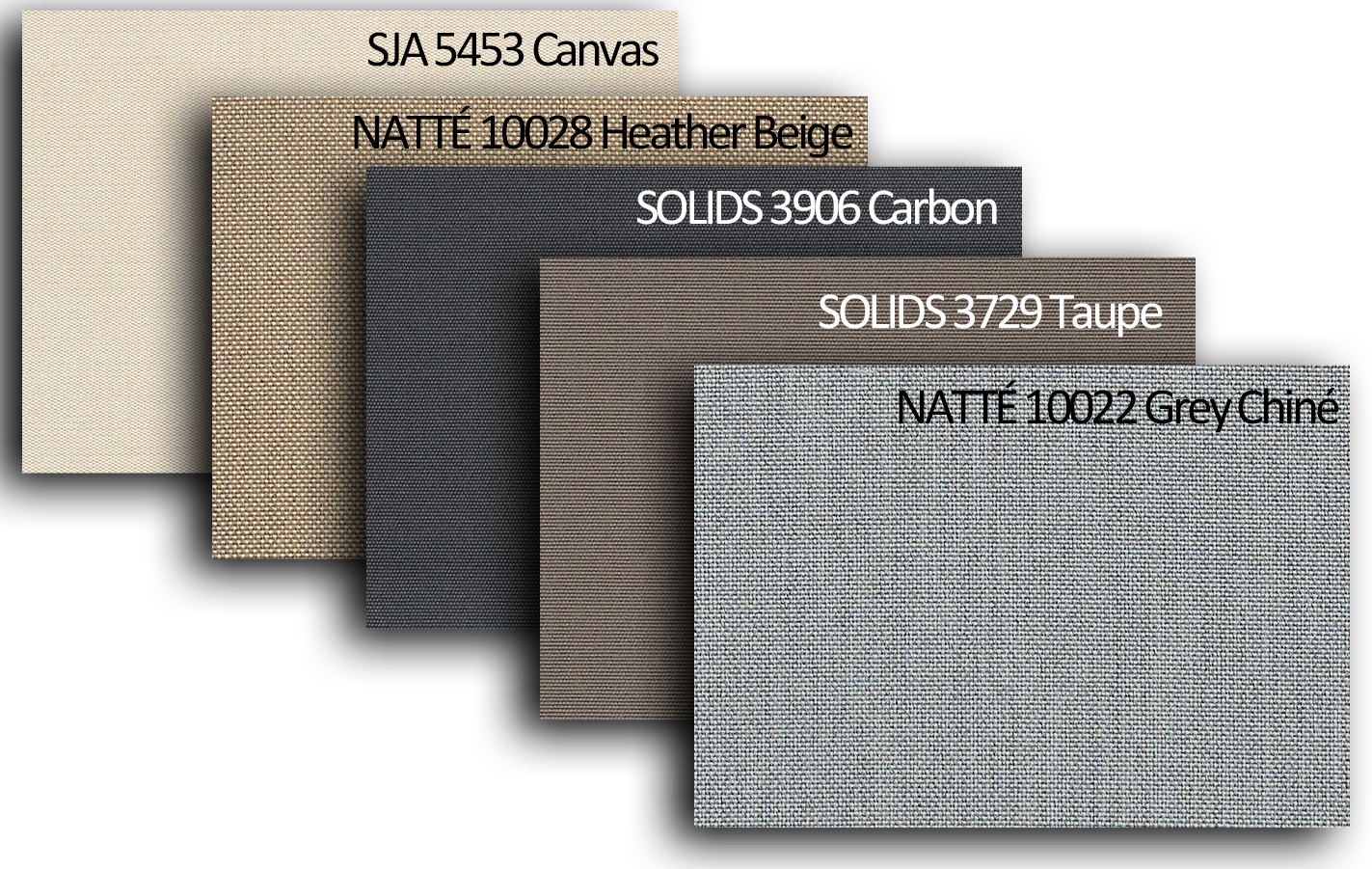 les couleurs choisies dans la collection sunbrella top5