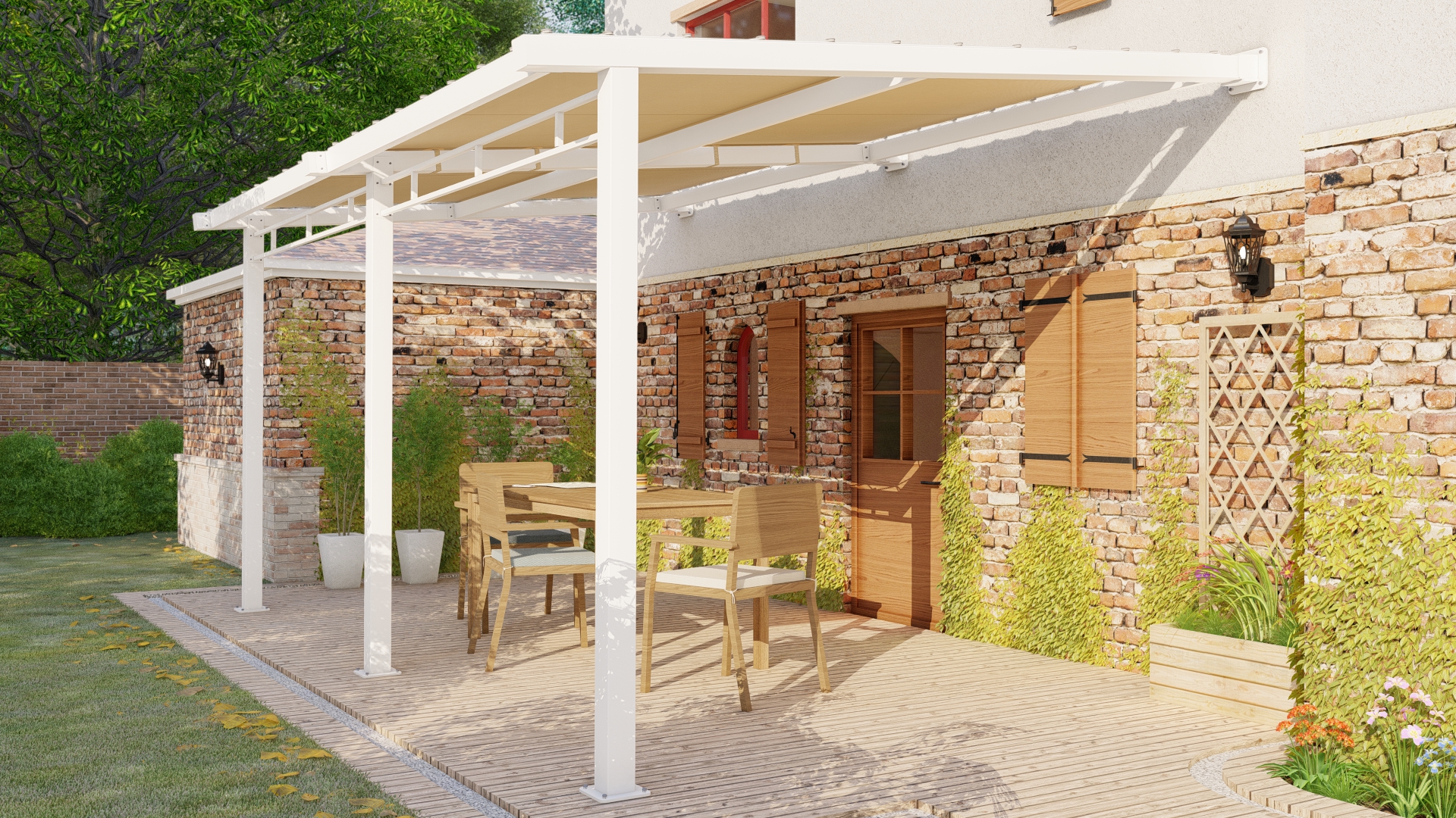 pergola avec débord