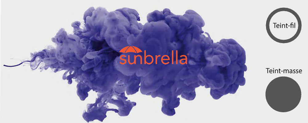 Rideau sur mesure teint masse sunbrella