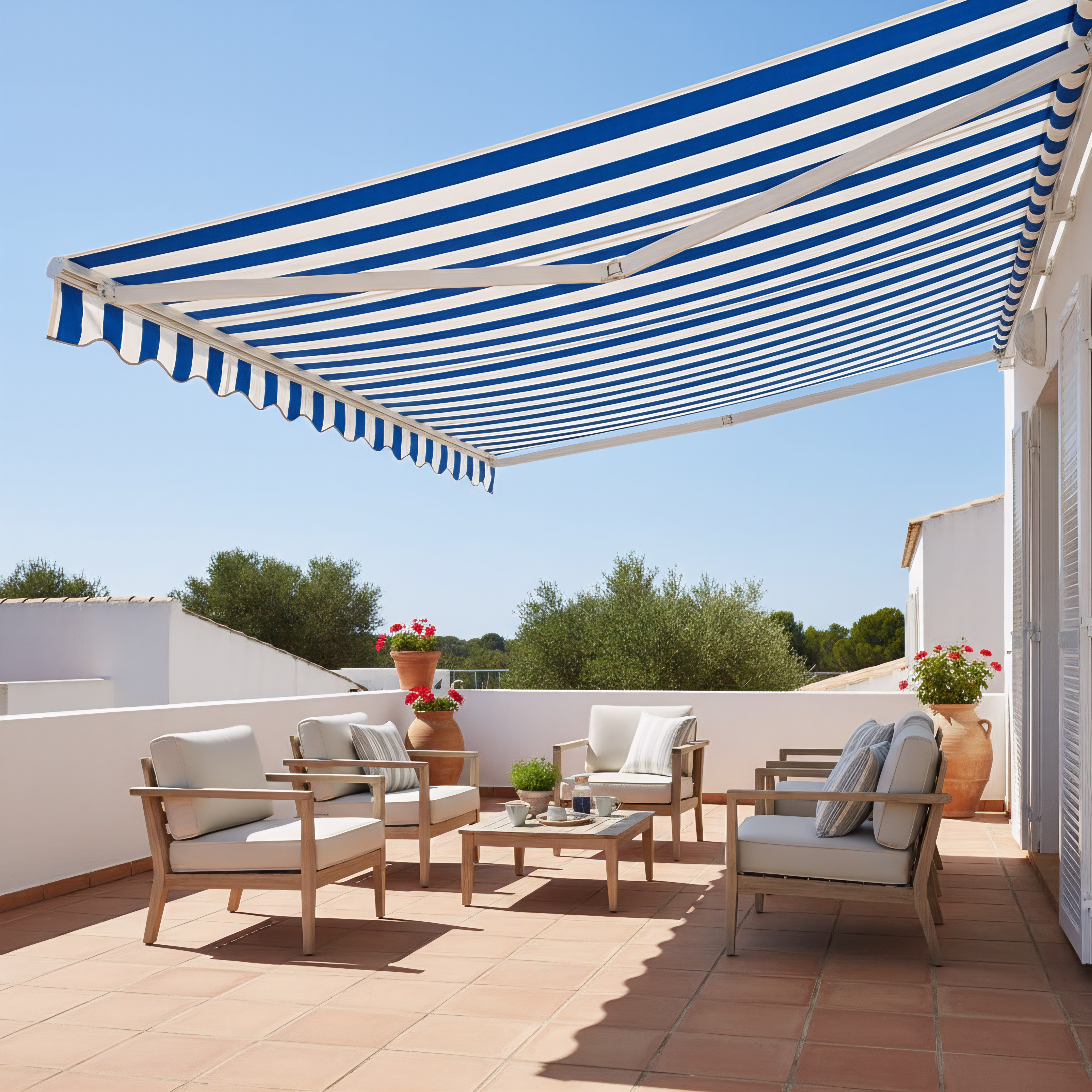 Toile sur mesure pour store banne