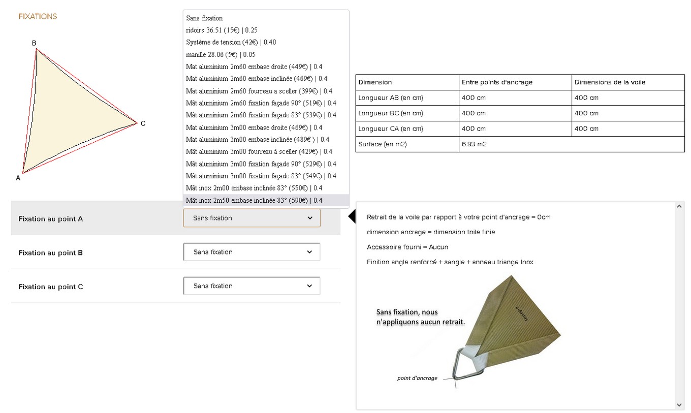 Comment fixer une voile d'ombrage?