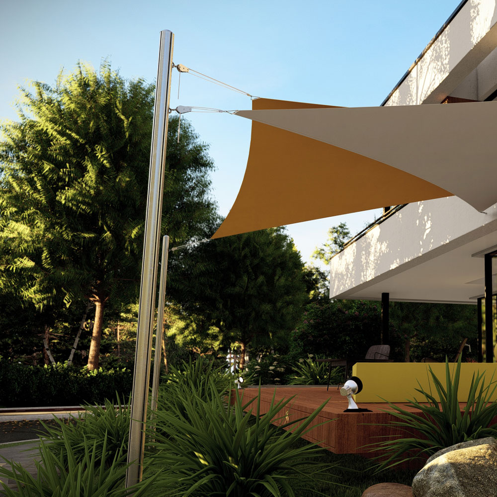 mât pour fixation des voiles d'ombrage