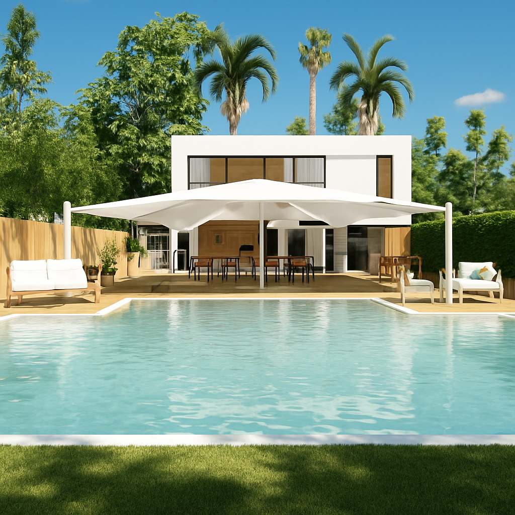 voiles d'ombrage modulables et évolutives