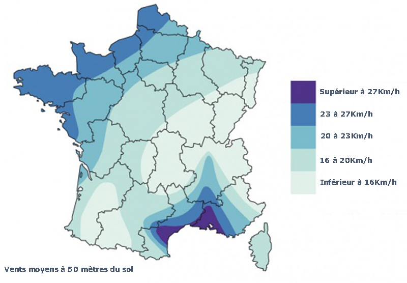 carte des vents par région météo chailles