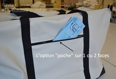 Poche extérieure pour sac sur mesure