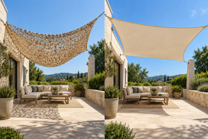 Filet de camouflage ou voile d&rsquo;ombrage : quelle solution choisir ?
