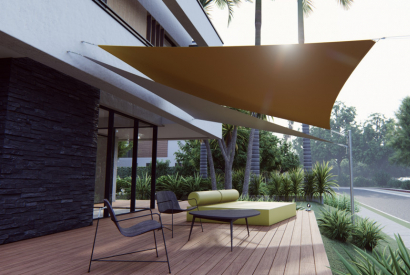 Définir un espace d'ombrage sur une terrasse