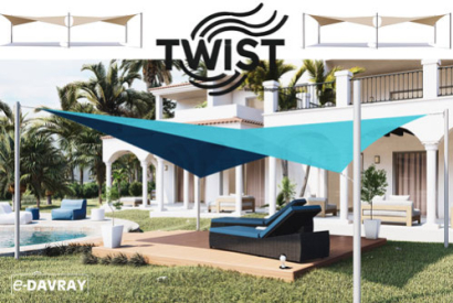TWIST, Voile d'ombrage hyperbolique autoportée